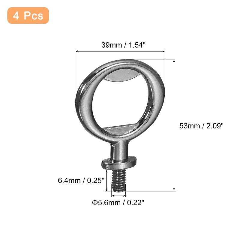 Bottle Opener, 4Pcs Zinc Alloy Threaded Hardware for DIY Craft - Black - 53mm