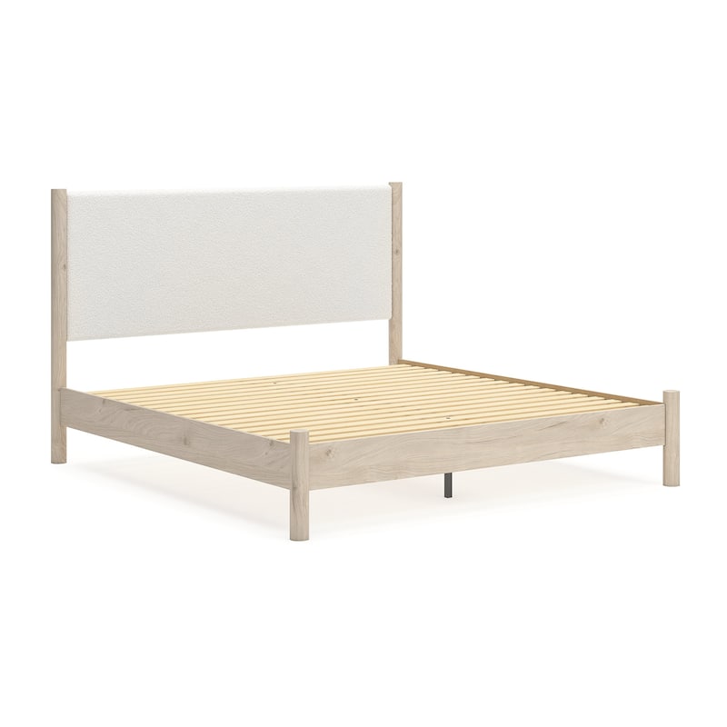 Signature Design by Ashley Cadmori Upholstered Panel Platform Bed