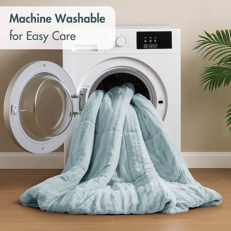 Madison Park York Faux Fur Comforter Mini Set