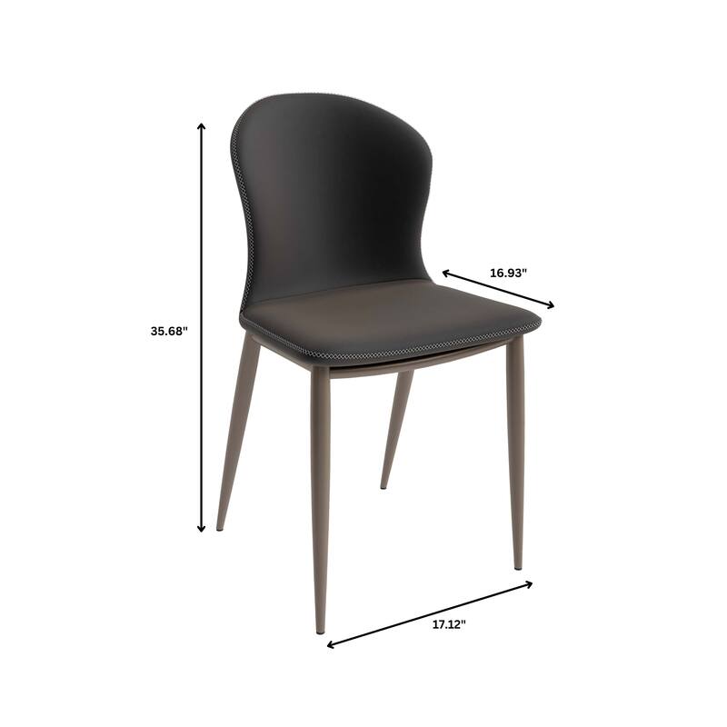 Mosaic Modern Upholstered in Fabric Dining Chair With Metal Legs Set of 4