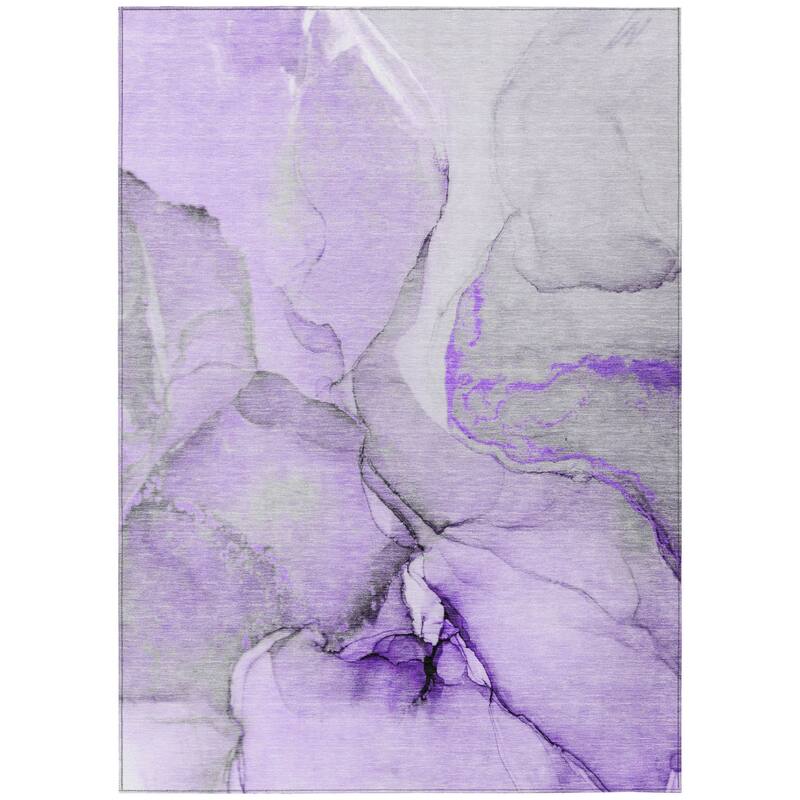 Allu Unique Abstract Weather Resistant Blended Style Outdoor Rug
