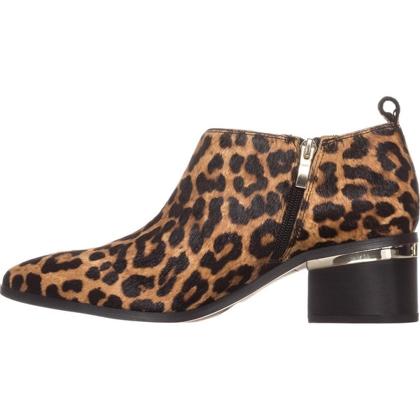 franco sarto leopard ankle boots