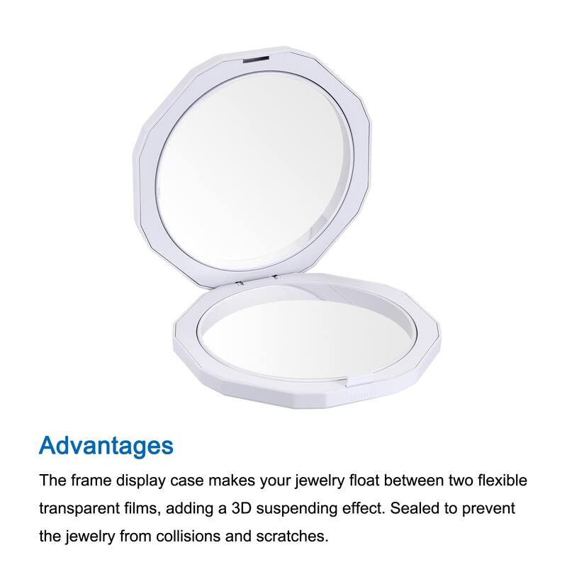 Floating Thin Film Display Box, ABS Frame Case 12.8cm x 2cm Pack of 2