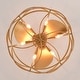 preview thumbnail 12 of 14, Femi 26-inch Matte Gold 6 Lights 3 Blades Lighted Ceiling Fan with Remote
