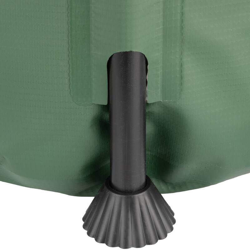 Rain Barrel - Collapsible Water Container for Catching Rainwater - Portable Water Tank with Outflow Valve by Pure Garden (Green)