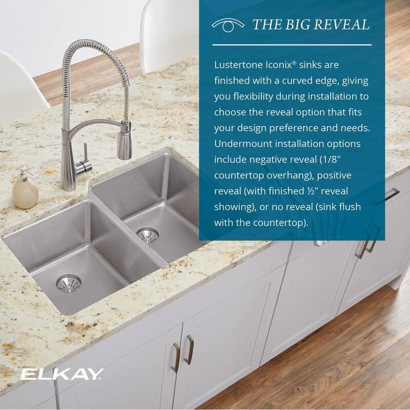 Elkay ELUHH3017TPDBG Lustertone Iconix 32-1/2" Undermount Single Basin