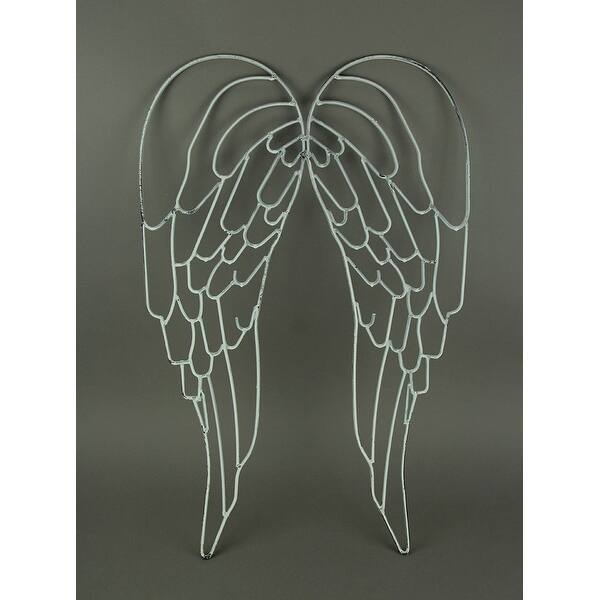 Shop Metal Wire Art Angel Wings Wall Sculpture 25 Inch On Sale