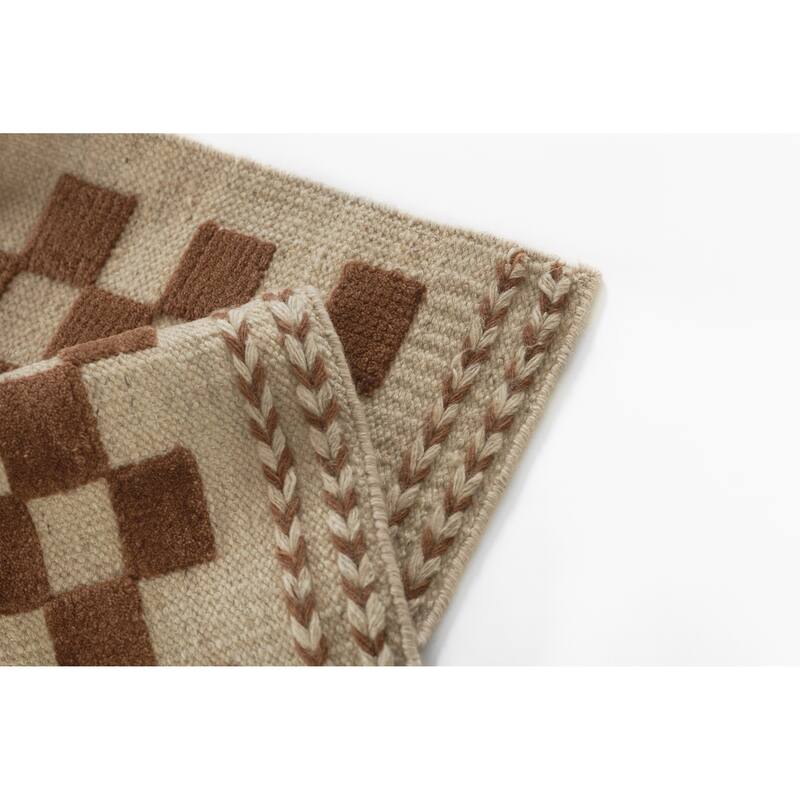 Momeni Willow Hand Woven Wool Checker Area Rug