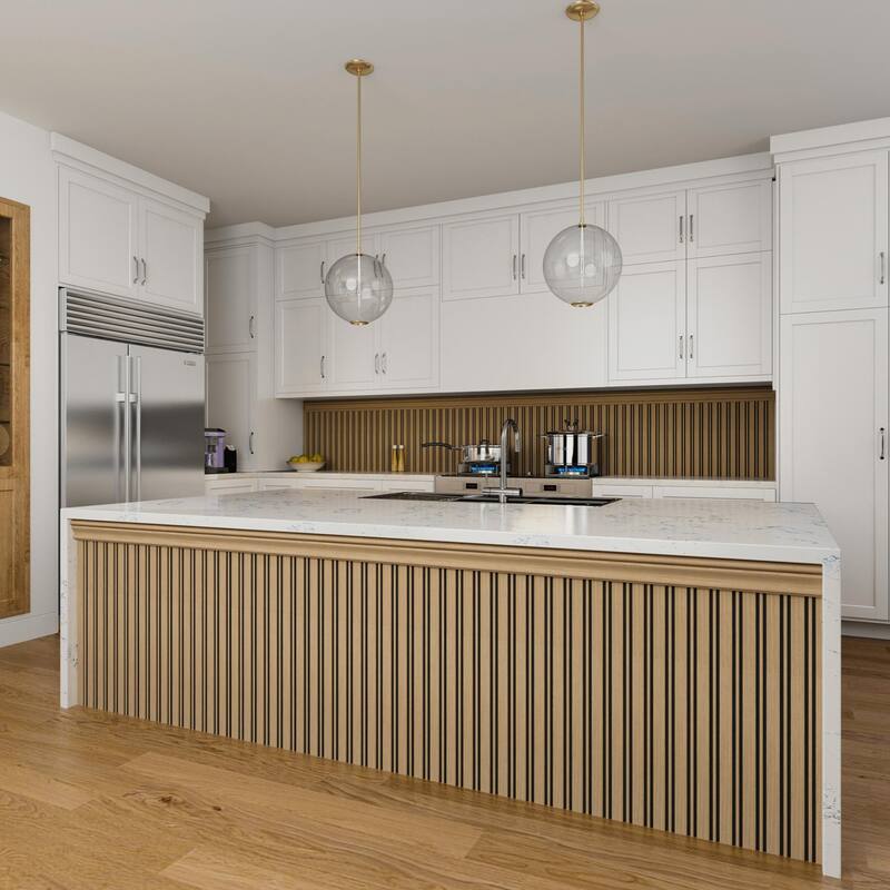 Art3d Decorative PS Wall Panel Kit with Trim, 12 Panels & 4 Edge Strips - N/A