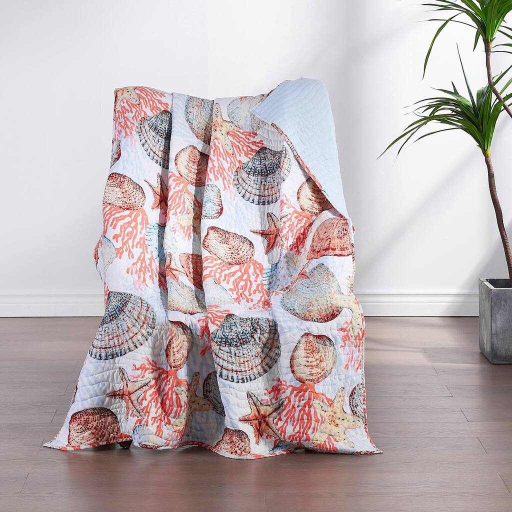 Greenland Home Fashions Beach Days Cotton-Rich Throw Blanket