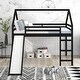 preview thumbnail 18 of 35, Full Size Loft Bed House Bed with Slide-77.4"L x 57.2"W NO