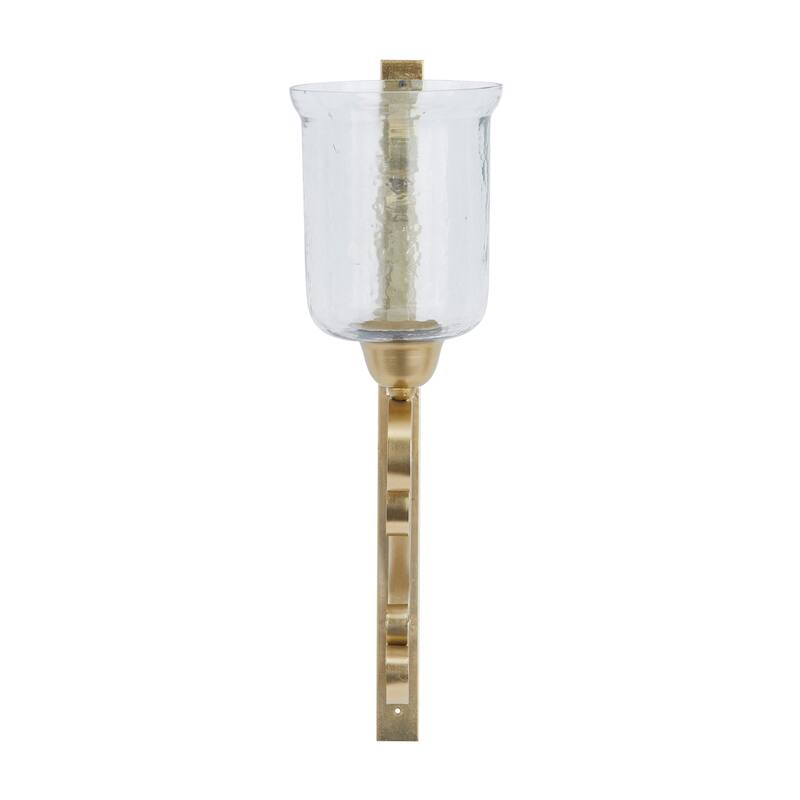 Sleek Metal Single Candle Wall Sconce - Gold, Silver, Black