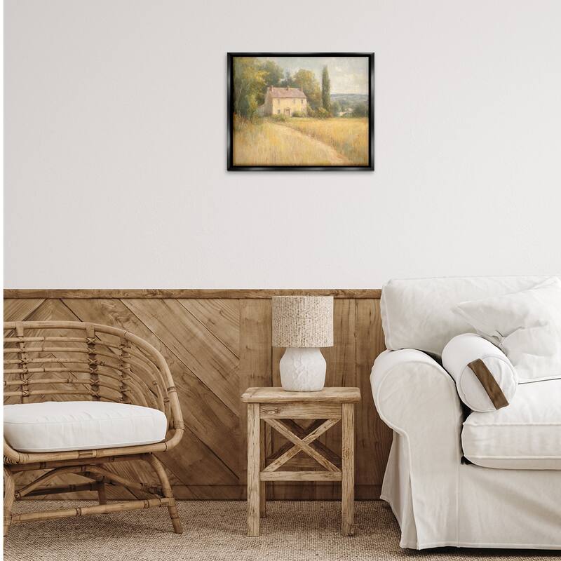 Stupell Hide Away Cottage House Framed Floater Canvas Wall Art Design By Petal Prints Design