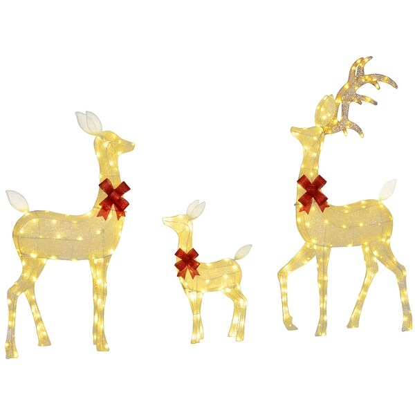 Outsunny Lighted Reindeer Christmas Decoration, 4.5ft 3
