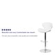 preview thumbnail 48 of 100, Contemporary Vinyl/Chrome Adjustable Curved Back Barstool - 19.25"W x 19"D x 33.75" - 42.25"H