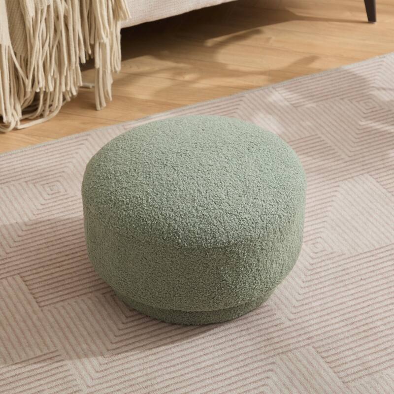 Modern Teddy Upholstered Mushroom Shape Ottoman