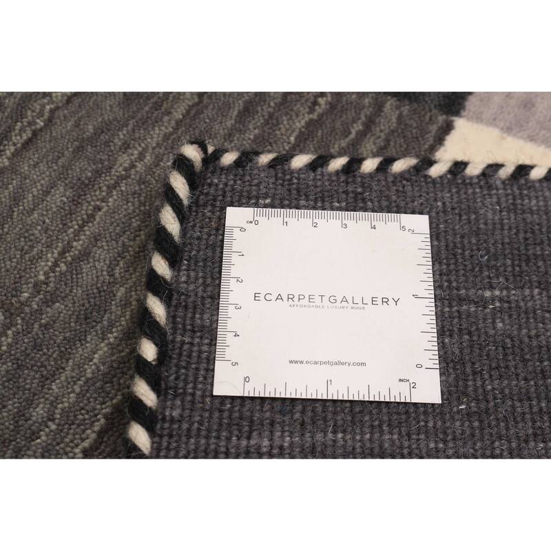 ECARPETGALLERY Hand-knotted Kashkuli Gabbeh Grey Wool Rug - 5'7 x 7'11
