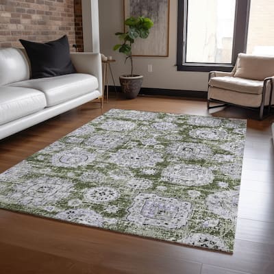 Machine Washable Indoor/ Outdoor Chantille Persian Vintage Rug