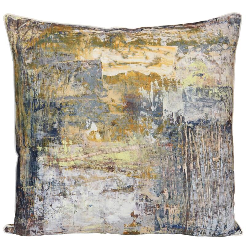 StyleCraft Gilded Texture Abstract Pillow - Multicolor - 24" x 24"