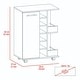 preview thumbnail 27 of 45, Bar Cart with 2 Open Shelves, 4 Casters, 6 Wine Cubbies, 2 Inner Shelves, and Cabinet - 23" W x14"D x 32"H
