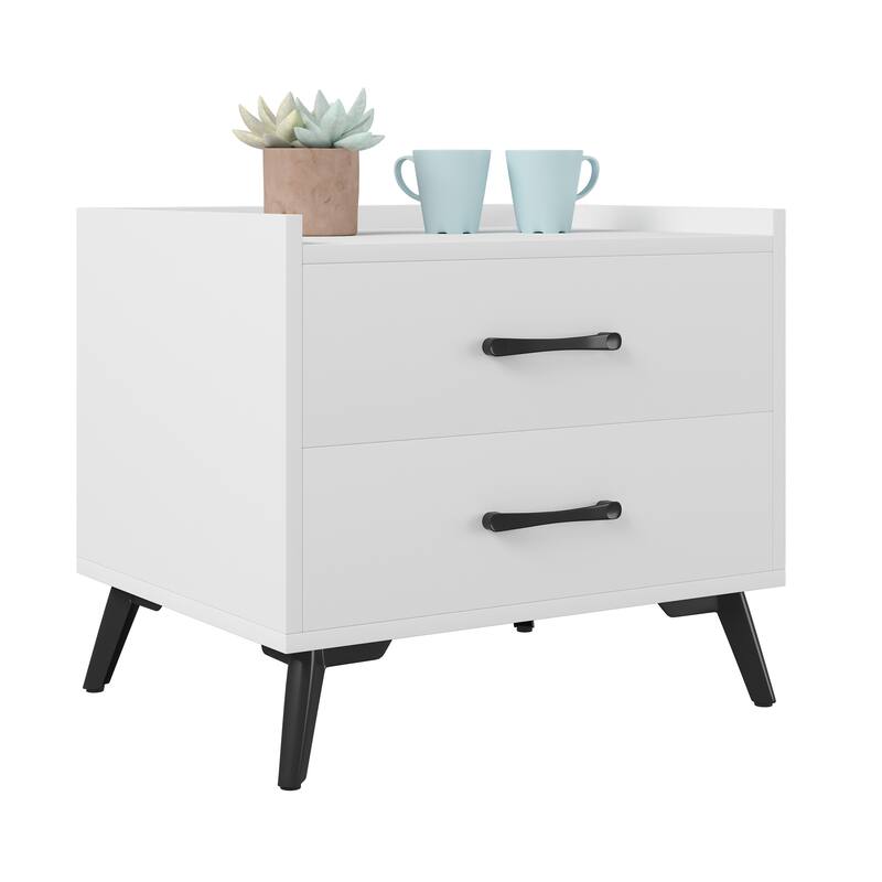 Edge Protection Design 2-Drawer Nightstand