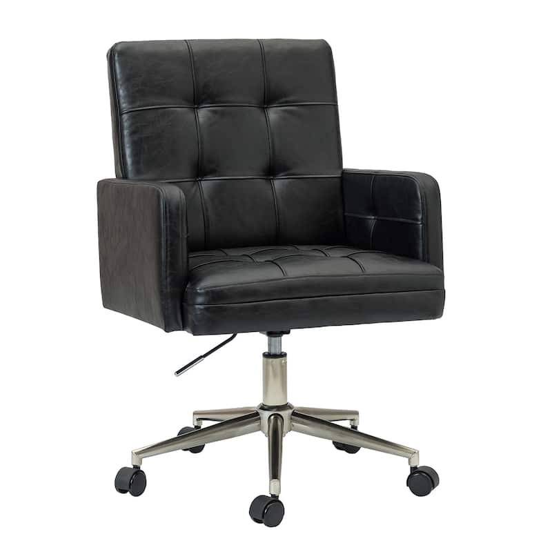 Lorenz Modern Vegan Leather Height-adjustable Office Chair with 5 Wheels by HULALA HOME