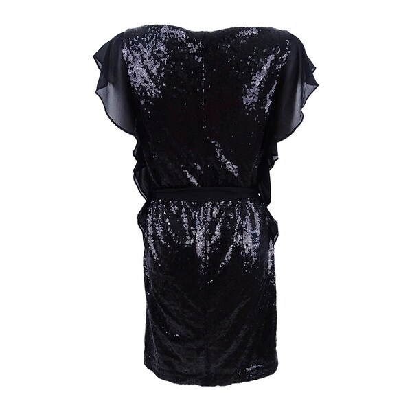michael kors black ruffle dress