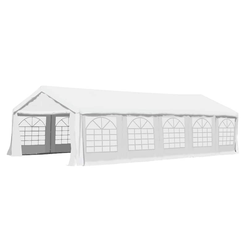 Outsunny White Heavy Duty Party and Event Tent