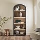 preview thumbnail 1 of 31, Middlebrook Designs 5 Shelf Open Arched Bookshelf Black