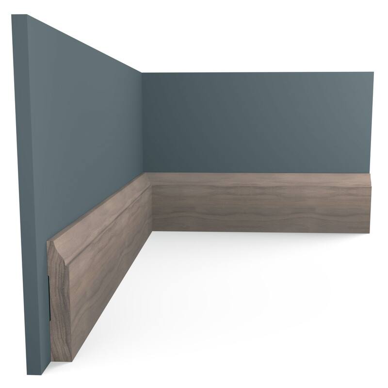 WM623: 9/16-in D x 3-1/4-in W x 96-in L Americraft Solid Hardwood Stain Grade Ogee Base Moulding