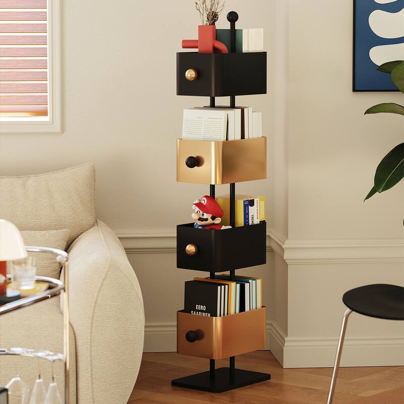 Box Bookshelf Bedside Shelf Living Room Side Table Placement Shelf Home Children'S Corner Placement Shelf Iron Magazine Rack