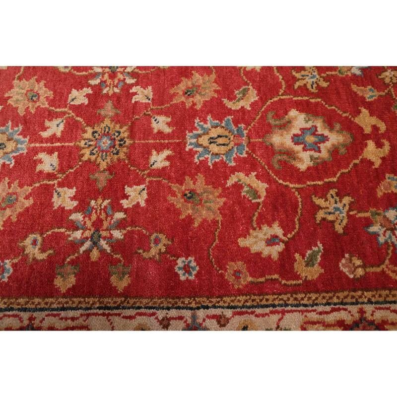 ECARPETGALLERY Hand-knotted Finest Oushak Red Wool Rug - 2'6 x 7'11