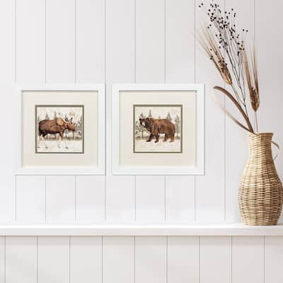 Paragon Lodge Moose Bear Framed Art - Set of 2