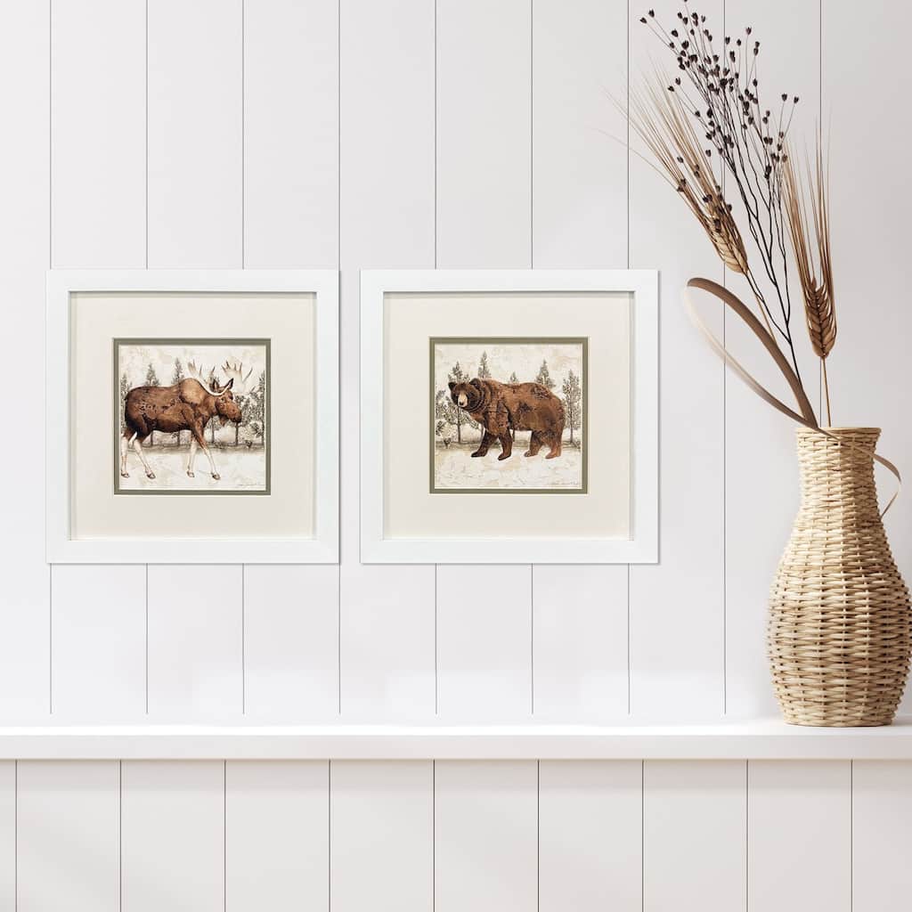 Paragon Lodge Moose Bear Framed Art - Set of 2