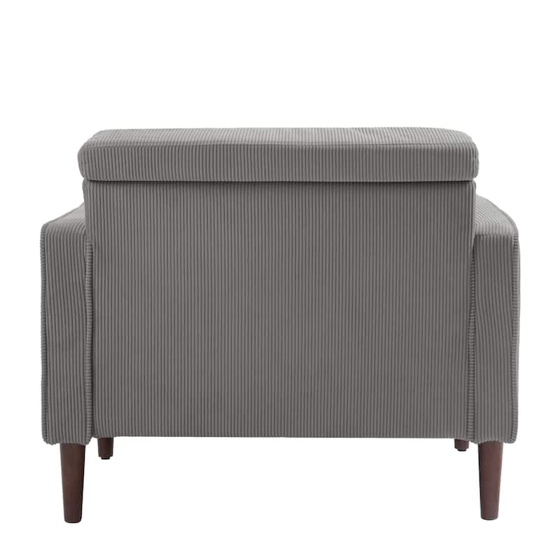 2 Set Modern Wide Armchair Corduroy Accent Chairs