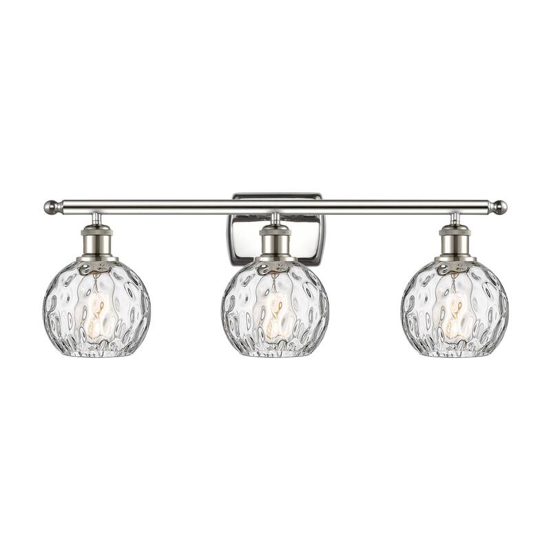 Innovations Lighting 516-3W-11-26 Athens Vanity Athens 3 Light 26" - Polished Nickel / Clear Water Glass