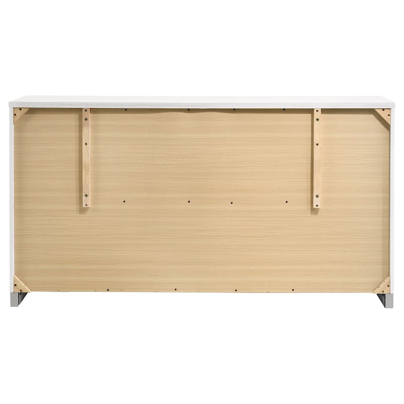 Felicity 6-drawer Wood Dresser White High Gloss