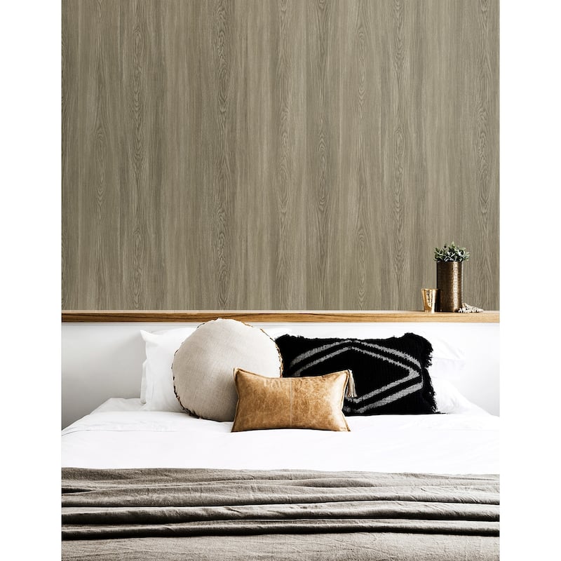 Seabrook Designs All-Over Faux Woodgrain Unpasted Wallpaper