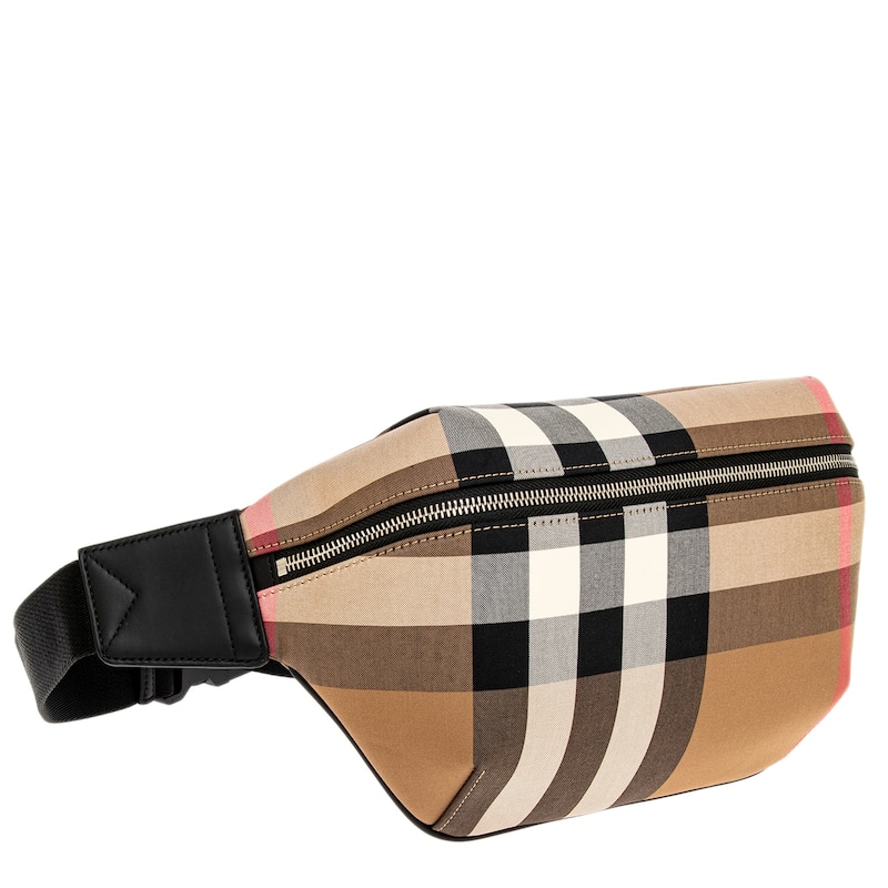 Burberry Men's Sonny Check Belt Bag - Beige