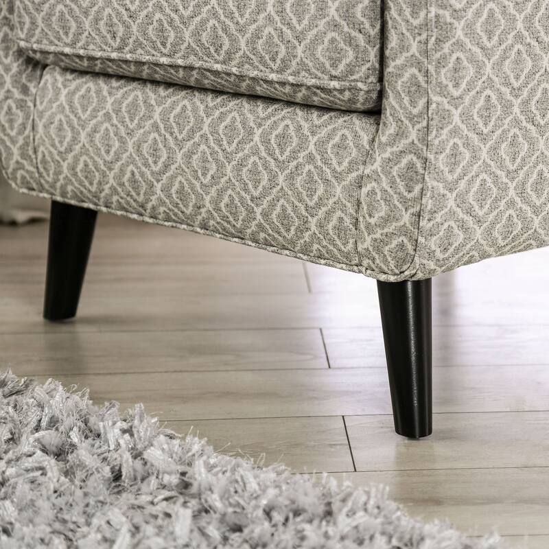 Ruwa Transitional Grey Fabric Stain-Resistant 2-Piece Living Room Set by Furniture of America