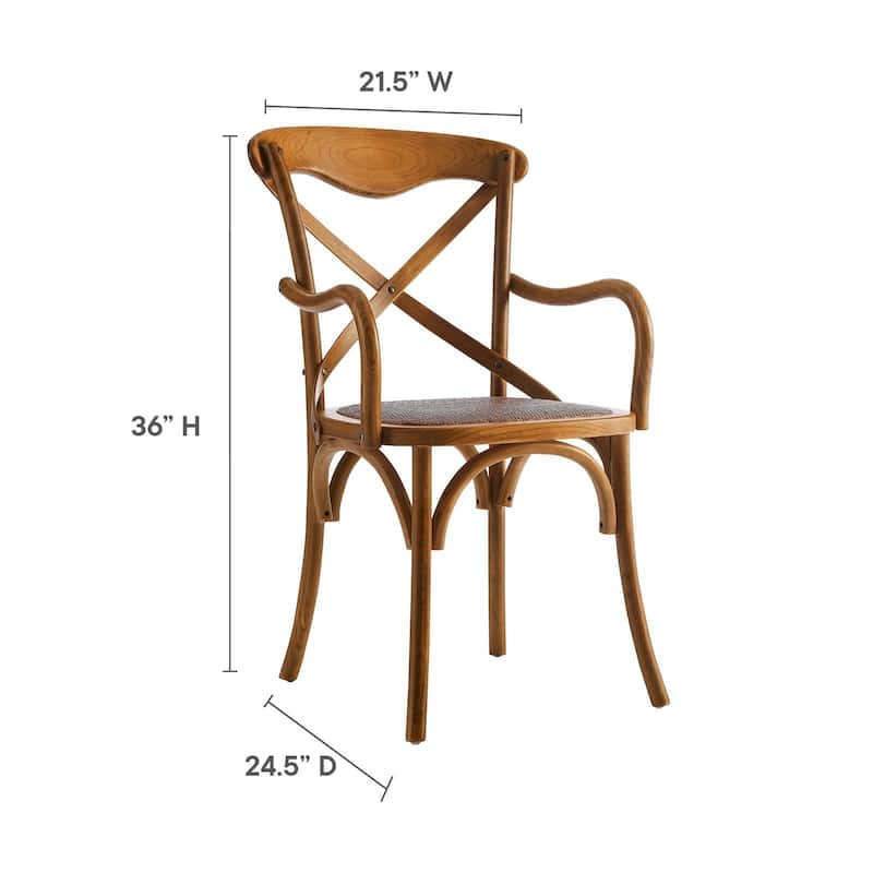The Gray Barn Trails End Elm and Rattan Dining Chair