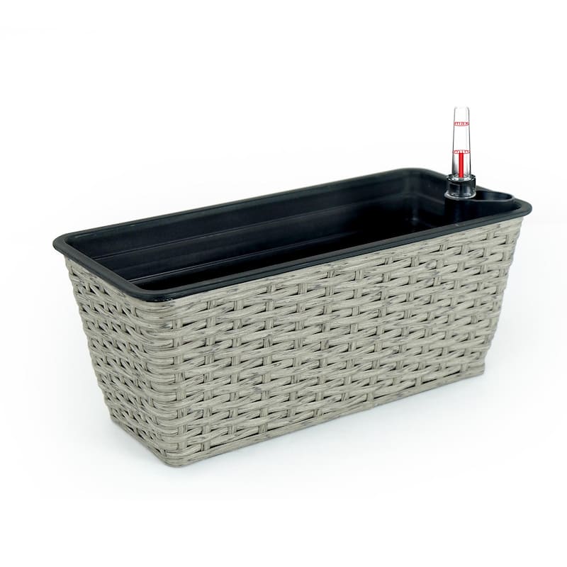 2-Pack Smart Self-watering Hand Woven Wicker Planter