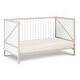 preview thumbnail 4 of 3, 3-in-1 Crib in Washed Natural with White Accents, Adaptable Design for Growing Babies