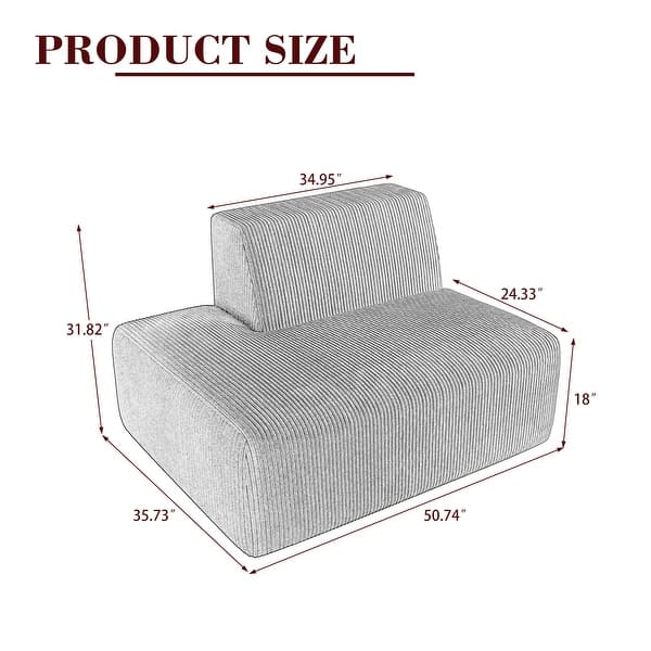 dimension image slide 2 of 4, Modern No Assembly Required Sectional Chaise Lounge Side Sofa