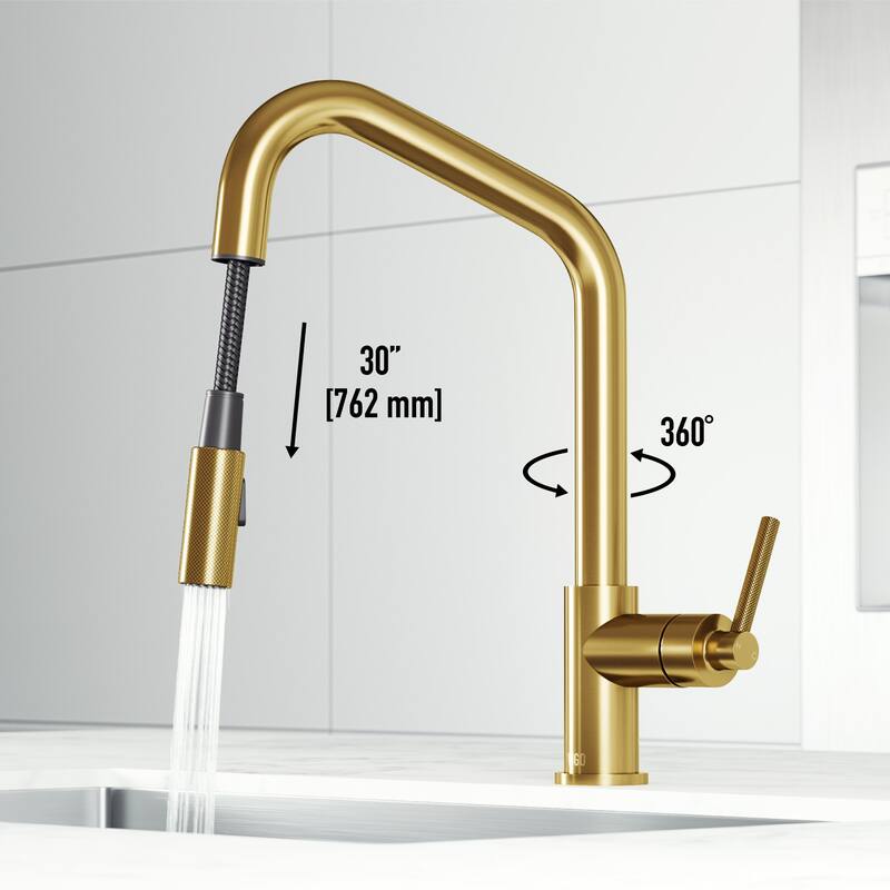 Vigo VG02038 Utopia 1.8 GPM 15" H Single Handle Single Hole Kitchen