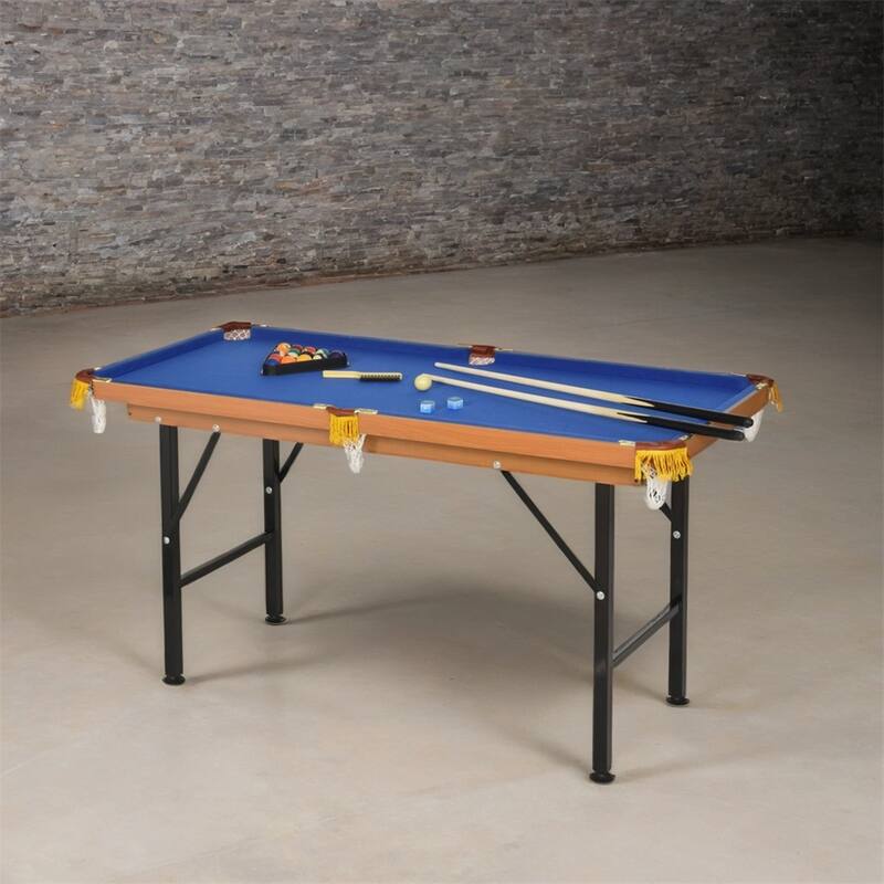 55" Portable Folding Billiards Table Game Pool Table