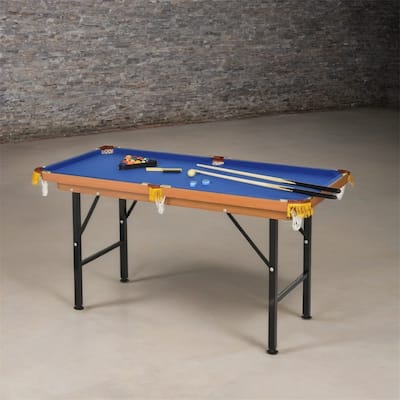 55" Portable Folding Billiards Table Game Pool Table
