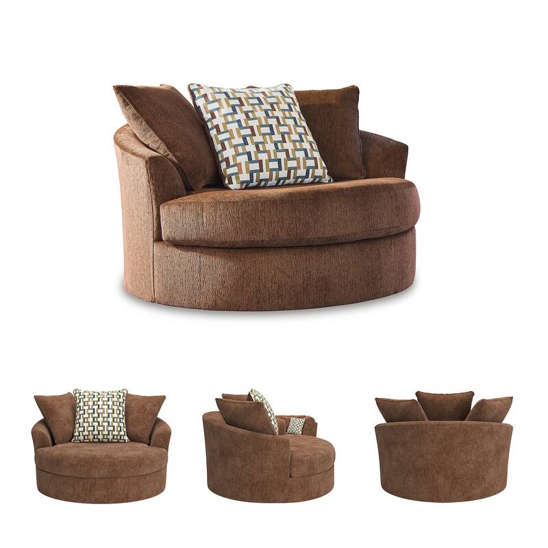 Signature Design by Ashley Laylabrook Oversized Swivel Accent Chair - 56" W x 55" D x 35" H