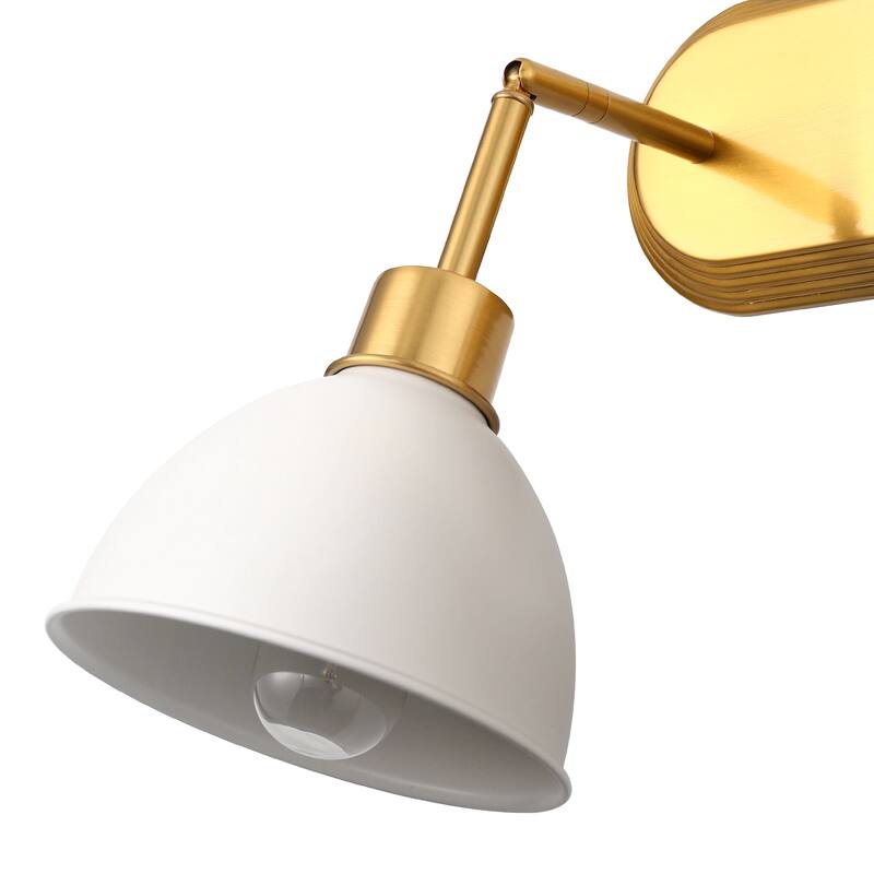 YANSUN 25.98 in Gold 3-Light Vanity Light Fixture with Frosted Glass Shades, Modern E26 Bathroom Wall Light for Makeup Room,