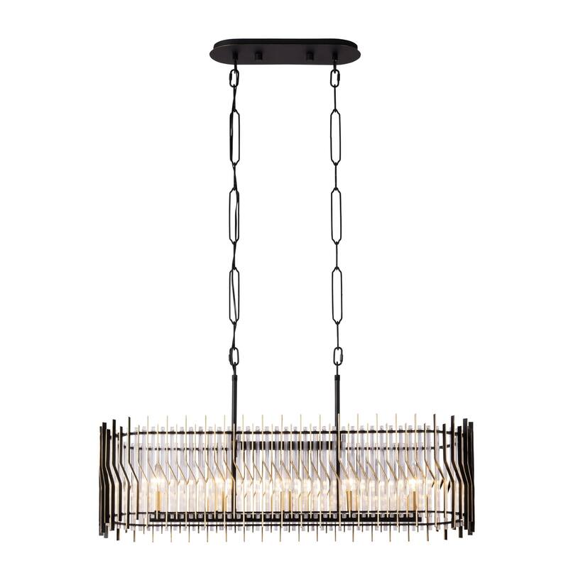 Park Row 5-Light 36" Long Kitchen Island Pendant - N/A